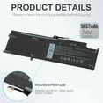 thumbnail image 5 of 4-Cell P63NY Laptop Battery For Dell Latitude 13 7370 Series G7X14  0G7X14, 5 of 5