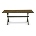 thumbnail image 3 of East West Furniture X-Style 6-piece Traditional Wood Dining Set in Black, 3 of 10
