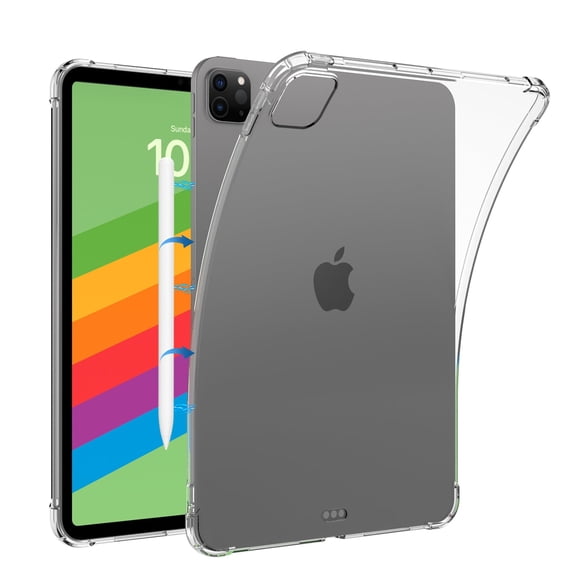 Allytechgroup Clear Case for Apple iPad Pro 11 2022/2021/2020/2018 4th 3rd 2nd 1st Gen 11"/ iPad Air 5th 4th Gen 10.9", Slim Translucent Soft TPU Anti-Scratch Not-Yellowing Shockproof Back Cover