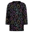 thumbnail image 5 of Halloween Womens Shirts Funny 3/4 Sleeve Pullover Spooky Ghost Printed Tops Horror Crew Neck T Shirts Holiday Three Quarter Length Blouses, 3XL, 5 of 5