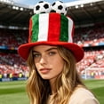thumbnail image 6 of erdimoy Patriotic Soccer Plush Top Hat with Mini Football Decor, USA & Italy Flag Style Fan Costume Hat for Game Day, Sports Party Accessory, 6 of 6
