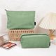 thumbnail image 2 of 2 pcs Bolsa de Cosméticos de Pana Estética Bolsa de Maquillaje Cosmetiquera para Maquillaje Neceser Mujer Portátil Cosméticos para Viajar Bolsas de Mujer (Verde), 2 of 4
