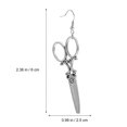 thumbnail image 2 of 1 Pair Funny Scissors Earring Women Eardrop Lady Creative Ear Jewelry (Silver), 2 of 3