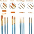 thumbnail image 2 of Set de pinceles AROIC de 10 piezas, cerdas de nailon para acrílico y acuarela, 2 of 7