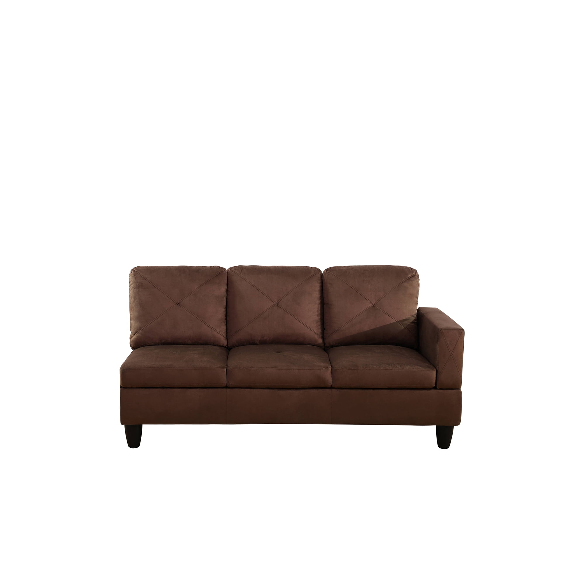 MAYEERTY Microfiber 3-Piece Living Room Sofa Set，Brown