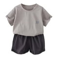 thumbnail image 1 of Ensemble de Pyjamas pour Filles, Col Rond, Chandail-Over, Tenues d'Été pour Filles, Taille 4-5 Ans, 1 of 4