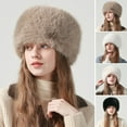 thumbnail image 2 of Warkul Women Winter Faux Fur Hat Warm Windproof No Brim Solid Color Ear Basin Hat Outdoor Hunting Caps, 2 of 8