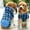 Blue, variant on Dog Winter Coat Pet Jacket Plaid Reversible Vest Cold Weather Dog Clothes Pet Apparel for Small Medium Large Dogs Black M