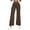 Brown, variant on WTOBBY Women's Vintage Bloom Palazzo Pants - High Waist Wide Leg Trousers with Dual Pockets & Breathable Cotton Blend for Street Fashion,Beige L
