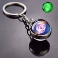 thumbnail image 3 of Glow In The Dark Multicolor Planet Galaxy Keychain Universe Key Chain Outer Space Astronomical Jewelry Glass Ball Keyring tzw, 3 of 7