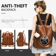 thumbnail image 2 of Mochila CHERUTY para mujer, piel sintética, antirrobo, color canela, 2 of 7
