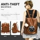 thumbnail image 2 of Mochila CHERUTY para mujer, piel sintética, antirrobo, color canela, 2 of 7