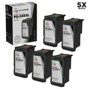 LD © Remanufactured Replacements for Canon PG-245XL / 8278B001AA 5PK HY Black Ink Cartridges for use in Canon PIXMA iP2820, MG2420, MG2520, MG2920, MG2922, MG2924, & MX492 Printers