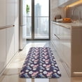 thumbnail image 4 of Dark Purple Cartoon Unicorn Flower Pattern Kitchen Rug Mat,Kitchen Runner Rugs Non Skid Washable,Decorative Kitchen Floor Mats for Kitchen,Sink,Laundry,17"x47.2", 4 of 7