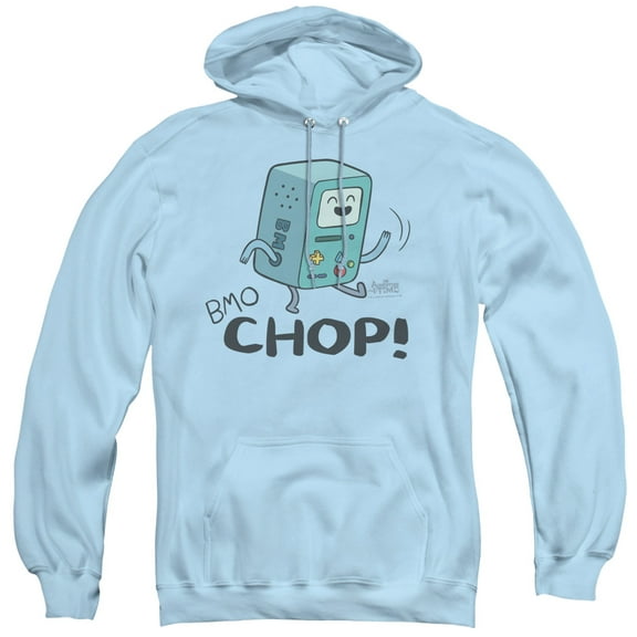 Adventure Time Bmo Chop Adult Pullover Hoodie Sweatshirt Light Blue