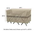 thumbnail image 2 of sunpatio outdoor patio bistro table & chairs cover with seam taped, waterproof patio bistro set cover with air vent, light weight, all weather protection, 69"l x 32"w x 35"h, neutral taupe, 2 of 2