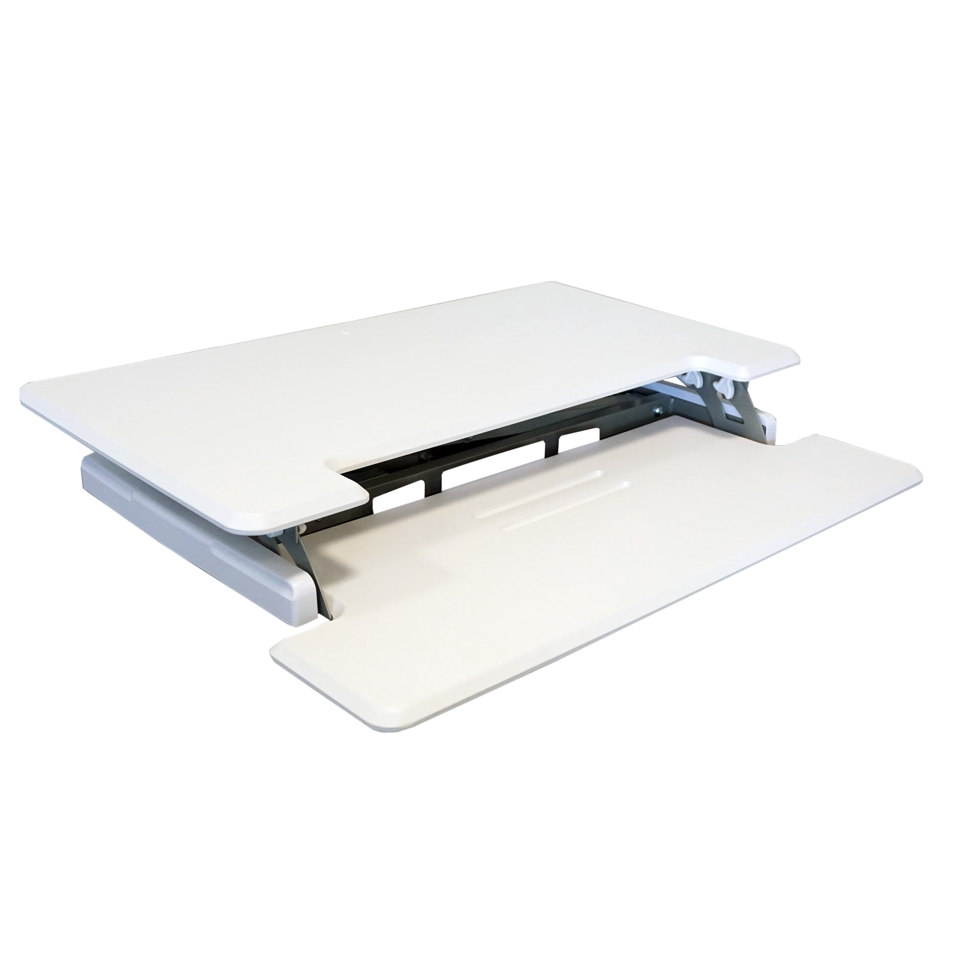 Victor High Rise Height Adjustable Compact Standing Desk with Keyboard Tray