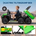 thumbnail image 3 of CazToi 24V 4WD Kids Dump Truck Remote Control All Terrain 2 Seater Ride On Car, 3 of 8