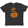 thumbnail image 3 of Inktastic Halloween Dachshund in Pumpkin Youth T-Shirt, 3 of 5