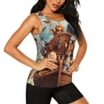 thumbnail image 2 of KLL Animal Filled Noahs Ark Print Womens Tank Top Sleeveless Workout Tops Athletic Running Shirts Yoga Gym Clothes-Small, 2 of 7