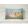 thumbnail image 2 of Carolines Treasures CK1240PW1216 Shiba Inu Spring Canvas Fabric Decorative Pillow, 2 of 3