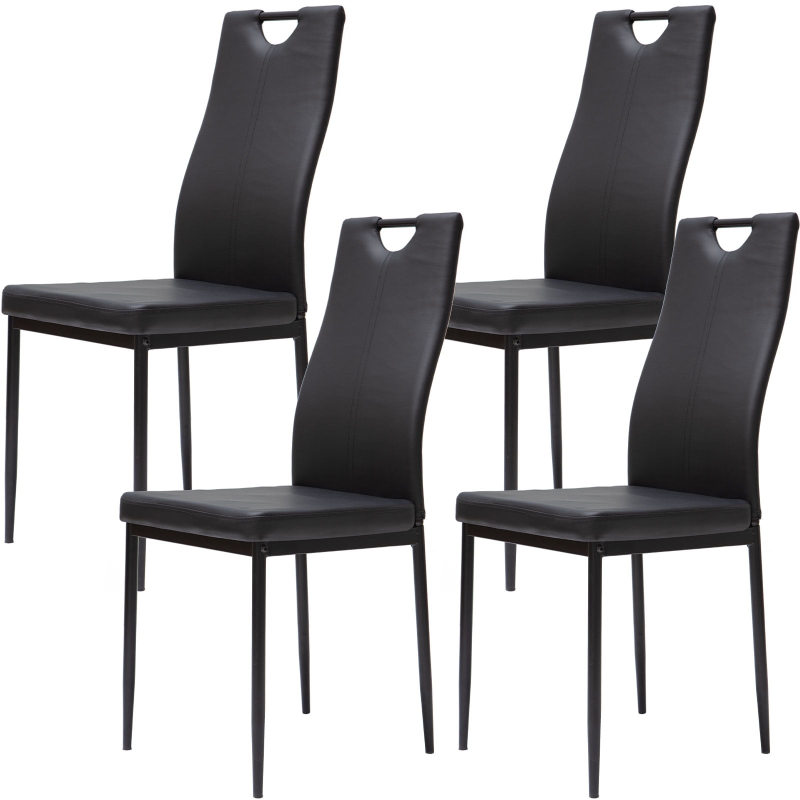 Boowill PU Leather Dining Chairs Set of 4 Modern Kitchen Chairs