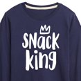 thumbnail image 3 of Instant Message - Snack King - Toddler & Youth Long Sleeve Graphic T-Shirt, 3 of 6