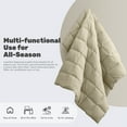 thumbnail image 6 of Unikome lightweight Throw Blankets for Couch, Soft Peach Skin Fabric Down and Feather Fiber Throw for Bedroom Sofa, All Season Winter Comfortable Reversible Blanket,Khaki, 50x70", 6 of 6
