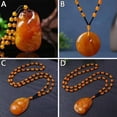 thumbnail image 6 of K-KED Resin Amber Pendant Boho Long Sweater Chain Necklace Ethnic Necklace Jewelry-6, 6 of 6