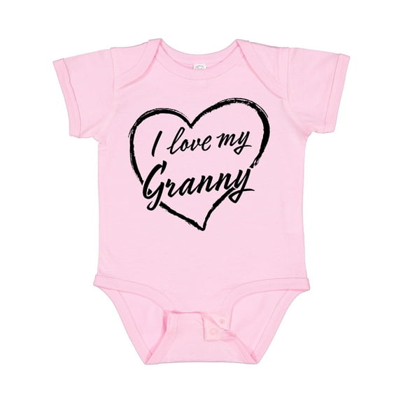 Inktastic I Love My Granny in Black Chalk Heart Boys or Girls Baby Bodysuit