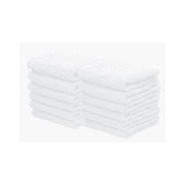 LITO LINEN AND TOWEL 100% Cotton Large Waffle Weave Washcloths ,Ultra Soft Absorbent Quick Drying, 12x12 Inches, 12-Pack, White