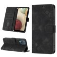 thumbnail image 1 of Compatible with Samsung Galaxy A12 Classic Embossed PU Leather Case with Card Holder Shockproof Cover, 1 of 5