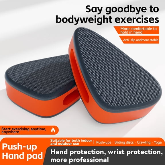 Pair of Ergonomic Push-Up Hand Pads, 6cm Thickened Anti-Slip Wrist Protection Support Blocks for Home Gym Fitness, Yoga & Floor Exercises