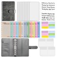 thumbnail image 1 of Pu Leather Binder with Pockets, Challenge Binder, Money Organizer for Cash, Student Planner 2025-2026, Gray Back to School Cash Budget Book with Binder Inserts and Challenge, 1 of 6