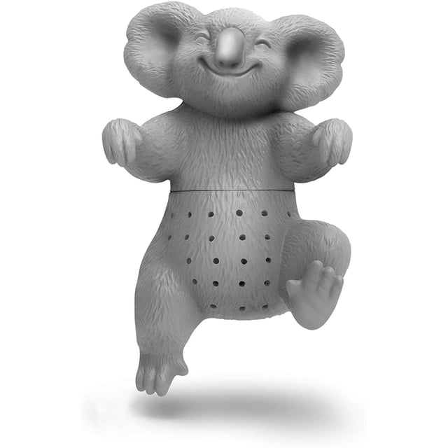 Genuine Fred, Koala-Tea, Koala Reusable Silicone Tea Infuser, Gray, Fun Gift for Tea Lovers, Clever Kitchen Gadget