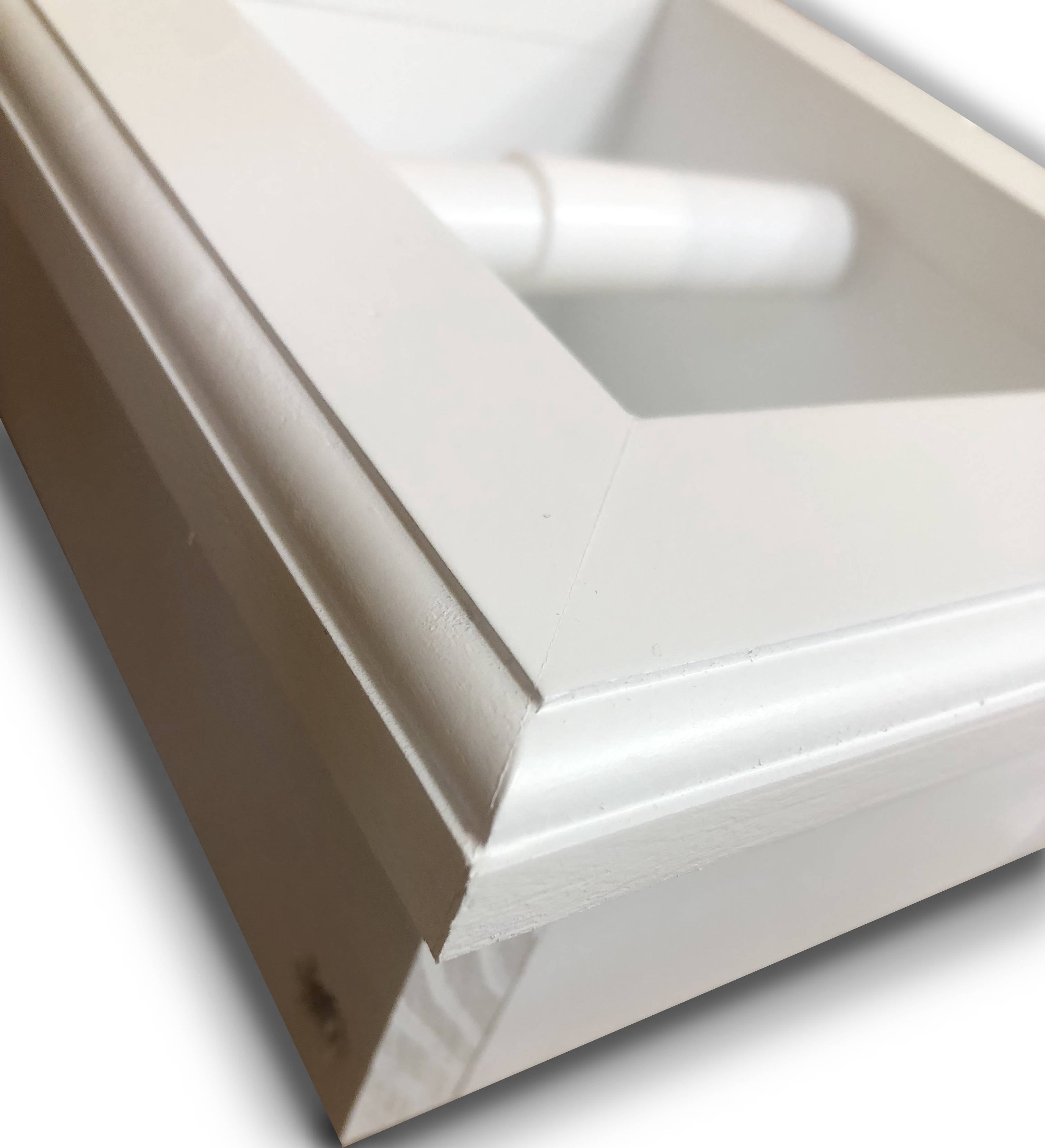 Typhon Recessed Solid Wood Toilet Paper Holder 7 x 8.5, White Enamel