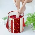 thumbnail image 2 of SIYTUAU Foldable Foot Soaking Bucket Without Lid Red Pvc Material 32X32X37Cm Portable Tub For Home And Travel Use Foot Soaking Bucket Red, 2 of 5