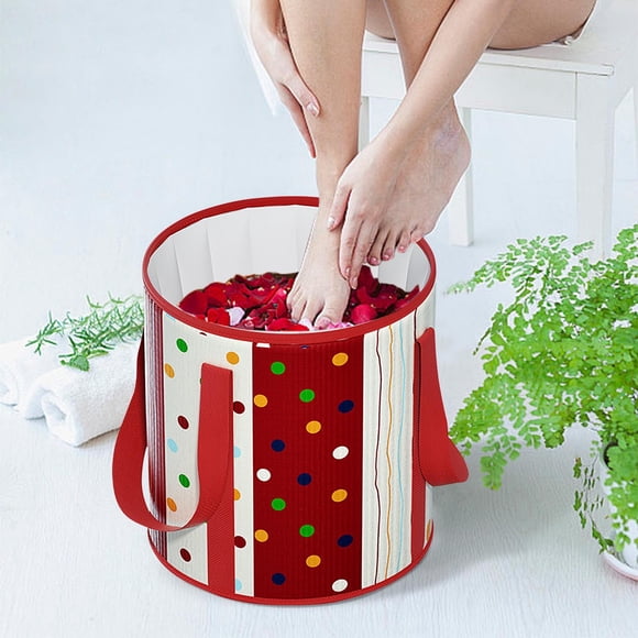 Bañera Plegable Para Pies, Portátil, Con Cubierta Aislante Y Base Antideslizante Para Uso Doméstico, 32 X 32 X 37 Cm,Vsgery