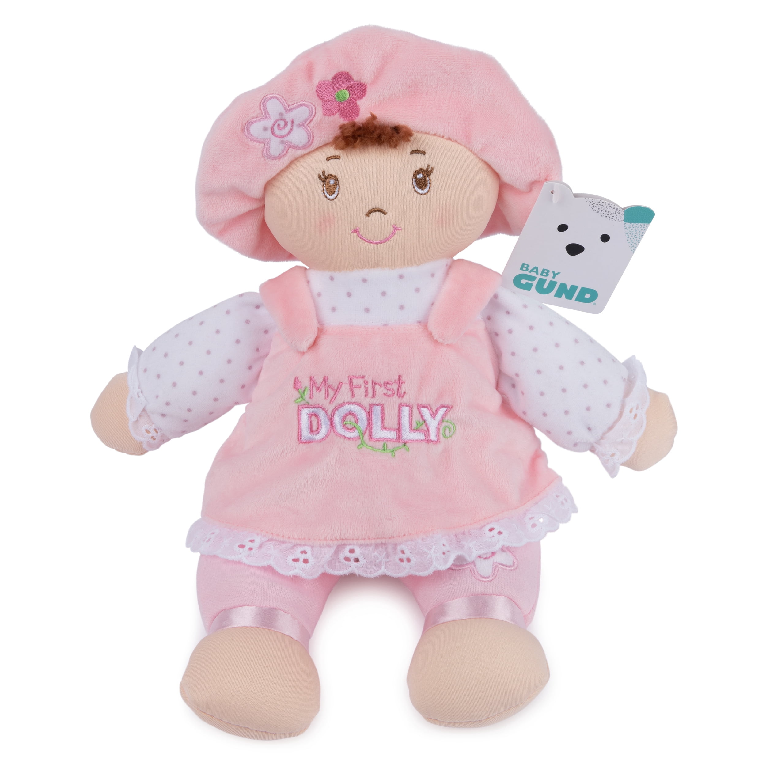 GUND Baby My First Dolly, Soft Plush Toy for Infants, Pink/White