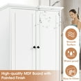 thumbnail image 6 of Storage Cabinet with 2 Doors and 4 Drawers for Bathroom, Office, Adjustable Shelf, MDF Board with Painted Finish, White, 6 of 9