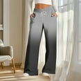 thumbnail image 4 of Rutainlusire Womens Trendy Gradient Color Loose Comfy Pants Sweatpants 2025 Women's Fashionable Striped Printed Drawstring Wide Leg Loose Casual Pocket Pants, 4 of 5