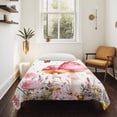 thumbnail image 4 of Pink Mushroom Tapestry for Bedroom Wall Hanging Tapestry, Botanical Floral Spring Summer Ceiling Backdrop Tapestries Poster Blanket Wall Decor for Teens Room Living Room Dorm 59" x 90", 4 of 8