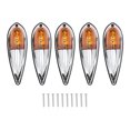 thumbnail image 2 of Cab Marker Light, 5pcs Cab Marker Light Weatherproof Amber Teardrop Cab Top Running Light Universal For Trucks Vans RV, 2 of 8