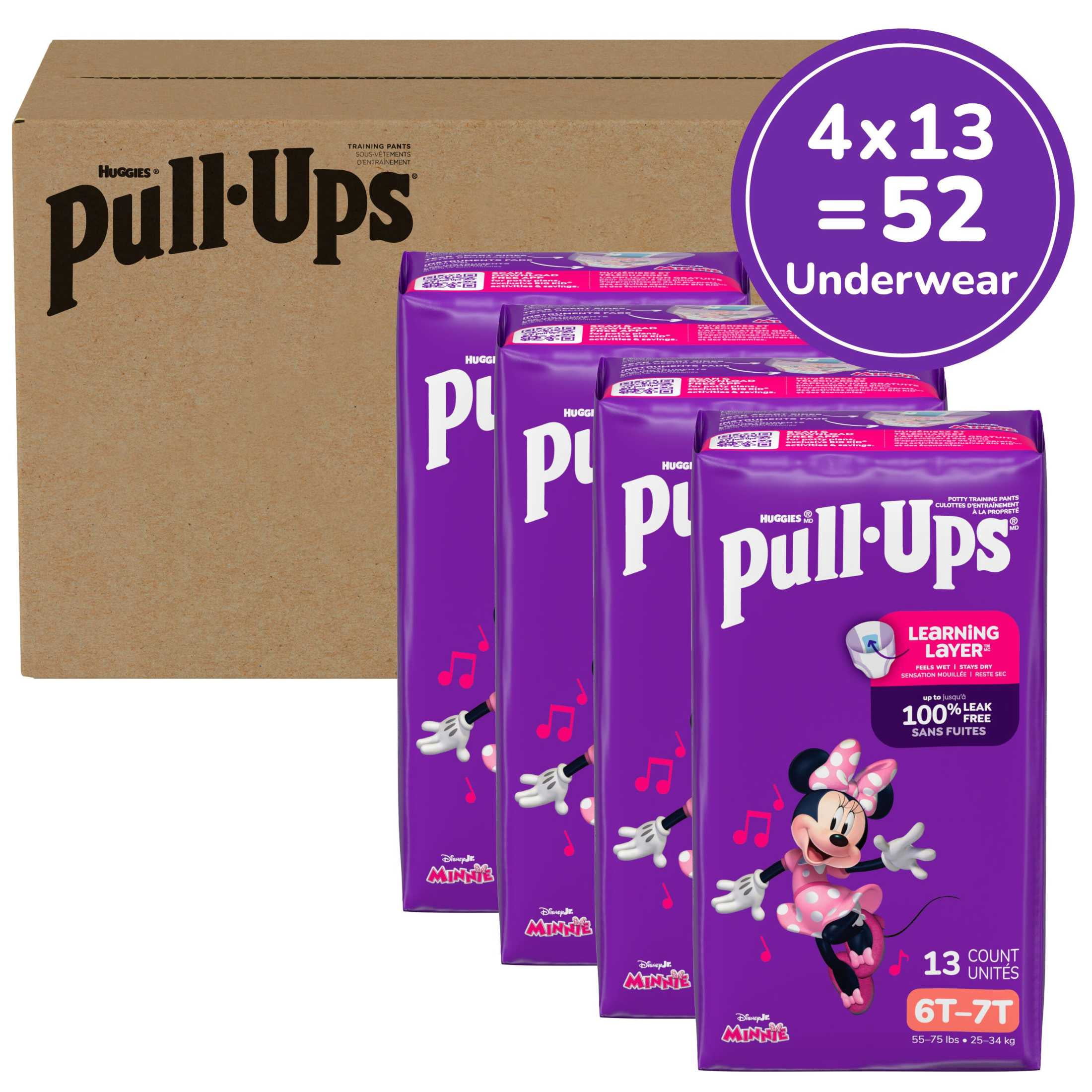 Pull-Ups Girls' Potty Training Pants, 6T-7T (55-75 lbs), 44 Count (Select for More)