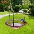 thumbnail image 5 of New Bird Flower Shaped Hanging Bird Feeder Birdbath For Garden Yard Farm Supplies Hummingbird Feeder Supplies Birdbath Bird Bath, 5 of 9