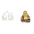 thumbnail image 1 of Estatuas de cisne, estatua de Buda, escultura de mesa de cisne de cerámica, estatua de Buda Bodhisattva para meditación, figuras de resina, ideal para, 1 of 8