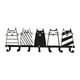 thumbnail image 1 of Metal Black Cat Key Suppilón de pared Panger de pared Decoración de arte de pared decorativo con 7 ganchos para la de jardín de la toalla de, 1 of 9
