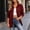 Red, variant on Caywon Women's Loose Cut Red and Black Plaid Button-Up Shirt with Chest Pockets, Long Sleeve Casual Flannel Top for Fall Travel and Weekend excursions