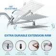 thumbnail image 3 of Scilulu 8"Rain Shower Head with Handheld Spray Combo with 11'' Angle Adjustable Extension Arm/Flow Regulator/Shower System,High Pressure Rainfall Shower Head Clean Bathroom,Chrome, 3 of 9