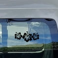 thumbnail image 5 of 4 Sheets Hawaiian Hibiscus Flower Car Decal Black Laser Reflective Car Sticker Self Adhesive Car Accessories Automotive Exterior Decoration, 5 of 7